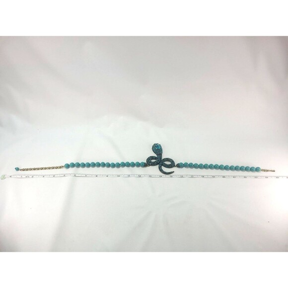HEIDI DAUS Mystical Snake Swarovski Crystal Necklace 25" Egyptian Revival Swifty - Picture 11 of 12